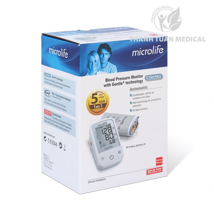 Máy đo huyết áp bắp tay Microlife BP A2 Basic - BH 5 năm chính hãng