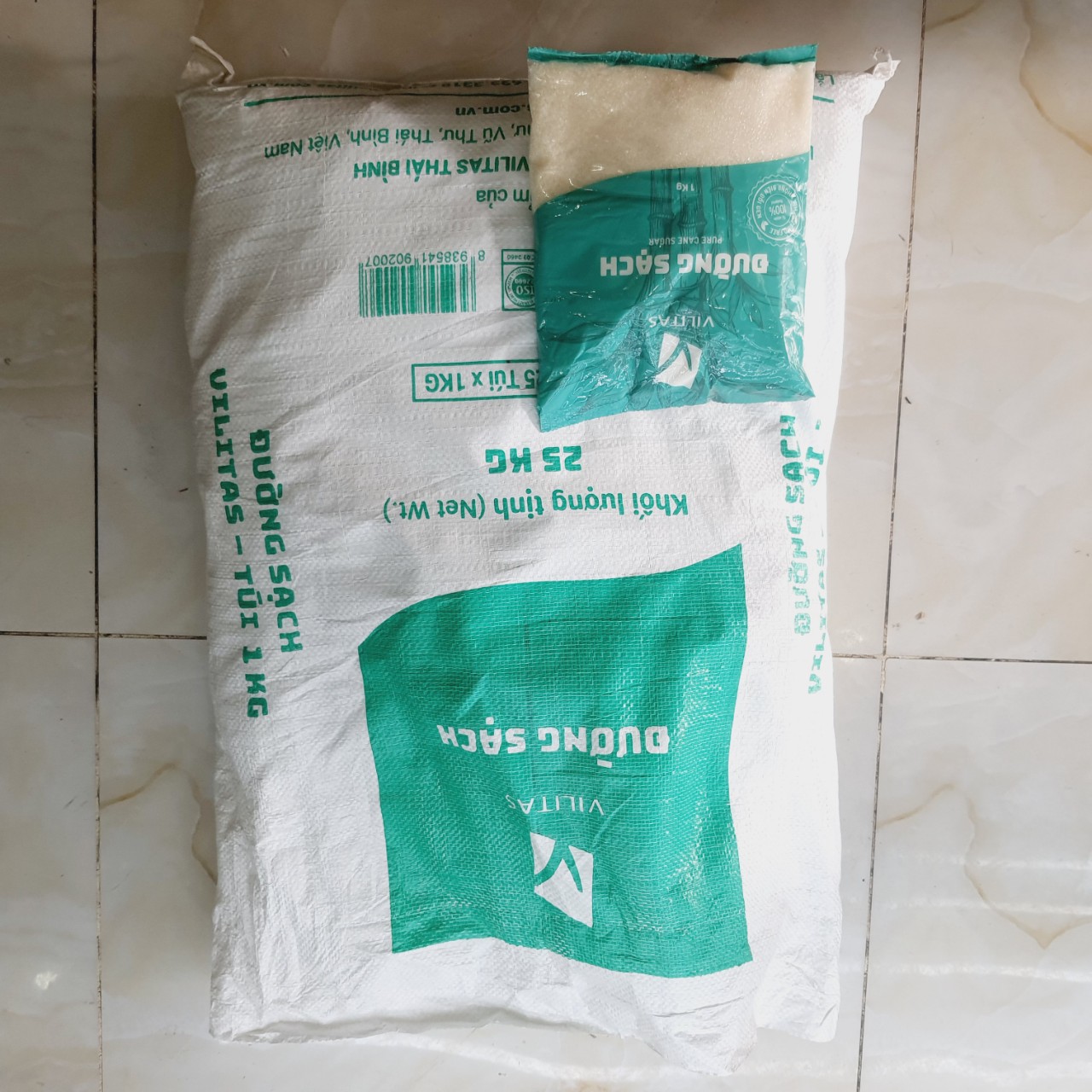 [Bao 25 gói] Đường sạch Vilitas gói 1kg