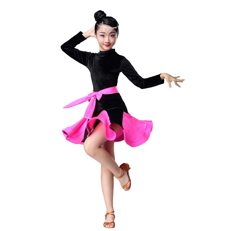 Girls Latin Dance Jazz Dance Children Team Performance Dance Costume Competition Exercise Clothes Kids Dresses For Girls