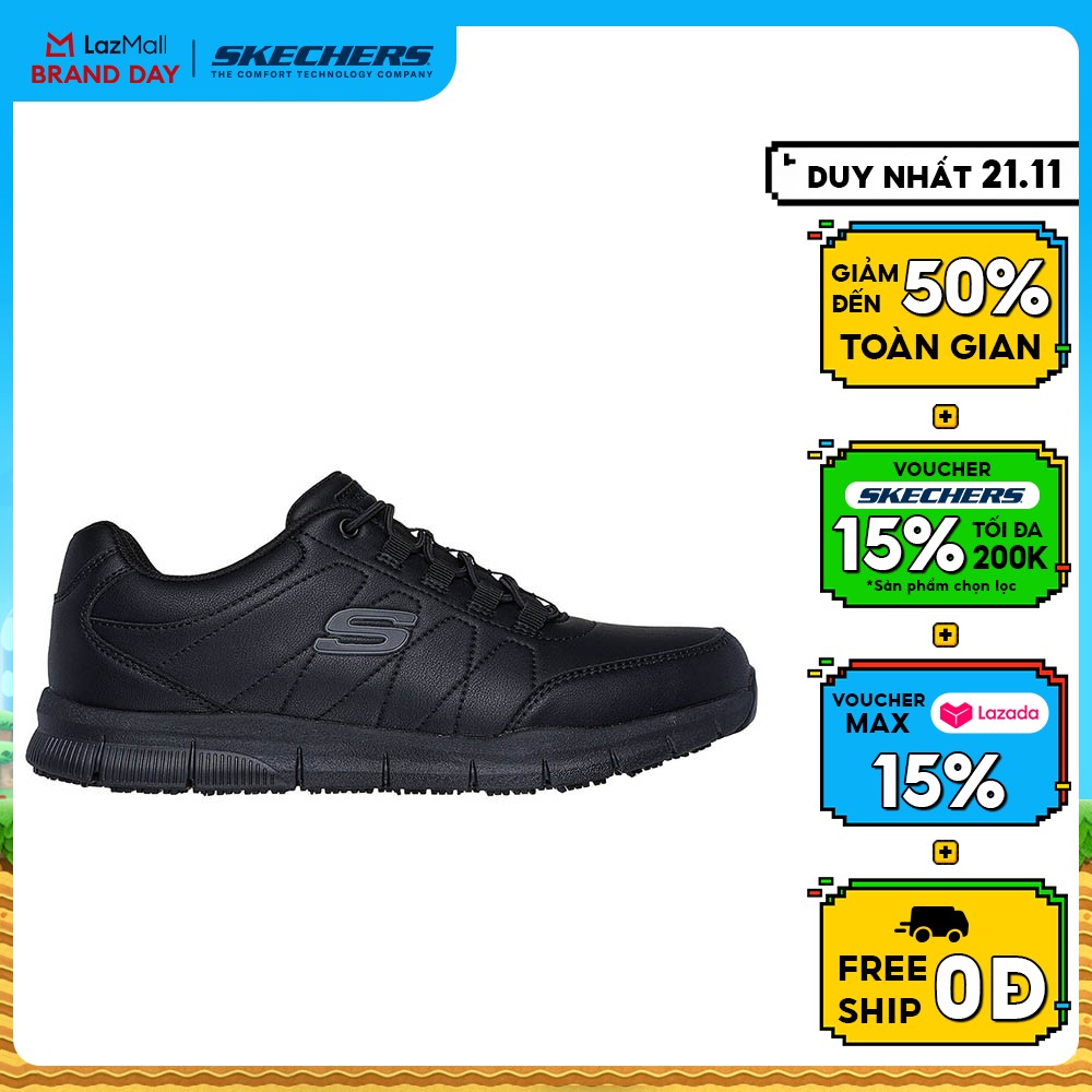 [ĐỘC QUYỀN ONLINE] Giày Thể Thao Nam Skechers Work Nampa Osil Bảo Hộ Lao Động - 200272-BLK Memory Foam Online Sale