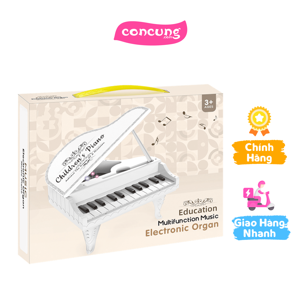 Đàn piano mini điện tử có đèn CY570102 (Trắng)