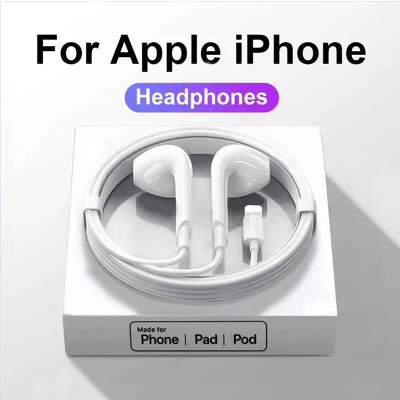 Apple Earpods Lightning Connector Comfortable Design High