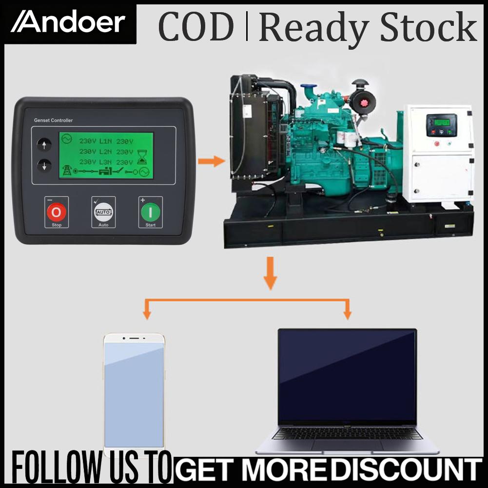 Andoer Auto Mains Failure Controller ปลุกอัตโนมัติ 3 เฟส Programmable Diesel Generator Controller 600VAC การตรวจสอบแบบเรียลไทม์สำหรับอุตสาหกรรม ราคา 6,104 บาท*ส่งฟรี