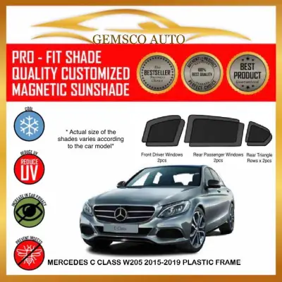 Mercedes C Class W205 2015-2020 (Plastic Frame) (6 / 7pcs) Car Sunshade / Boot Tray