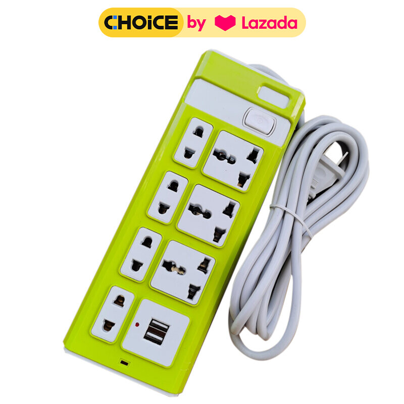 4 USB Multi Ports Electrical Socket Fast Charging Power Strip Charger Station Portable USB Plugs Adaptors with Extension Cord ราคา 48 บาท*ส่งฟรี
