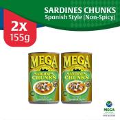 Mega Sardines Chunks Spanish Style 155g by 2's