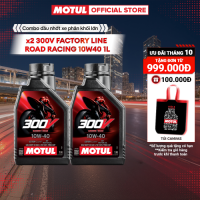Combo 2 Dầu nhớt xe phân khối lớn MOTUL 300V FACTORY LINE ROAD RACING 10W40 1L