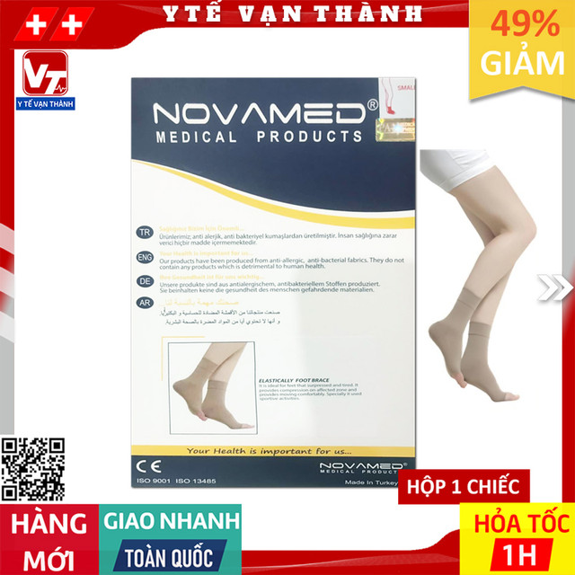 ✅ [CHÍNH HÃNG] Vớ Y Khoa Gót Chân Novamed | Tất Suy Giãn Tĩnh Mạch (Made In Thổ Nhĩ Kỳ) -VT0189 - Y Tế Vạn Thành