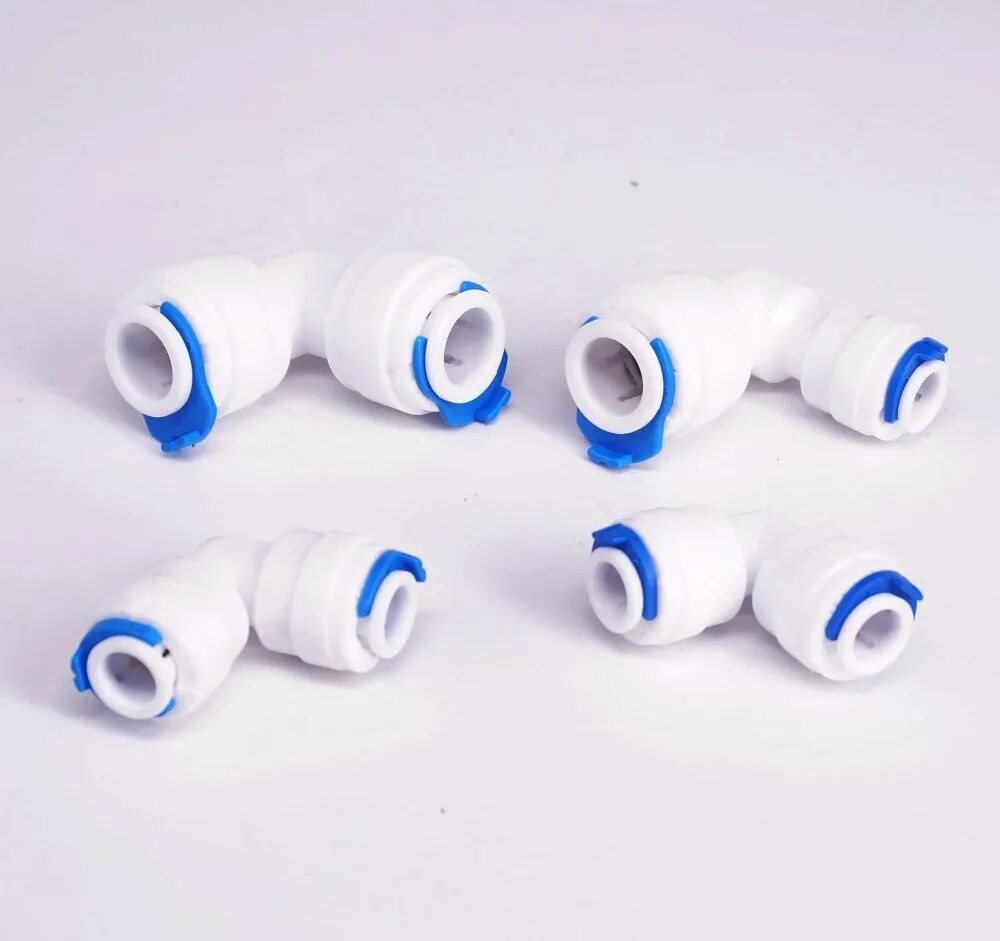 Phù Hợp Cho 1/4 "3/8" OD Ống Khuỷu Tay L Pushfit Bằng Giảm Tốc Đầu nối ống nối Aquarium Thẩm Thấu Ngược nước RO Dispenser