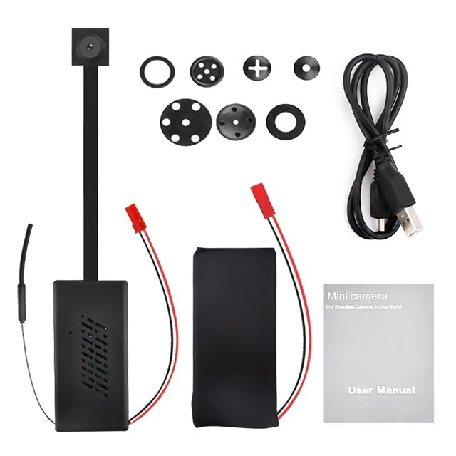 Nút Tự Làm máy ảnh mini có Wi-Fi 1080p Quan sát từ xa di động Webcam IP máy quay nhìn trong đêm đầu ghi video đeo được