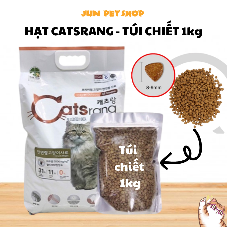 Thức ăn cho mèo, hạt cho mèo loại catrang loại 1kg
