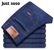 Men's Stretch Straight Jeans - Casual Denim Trousers