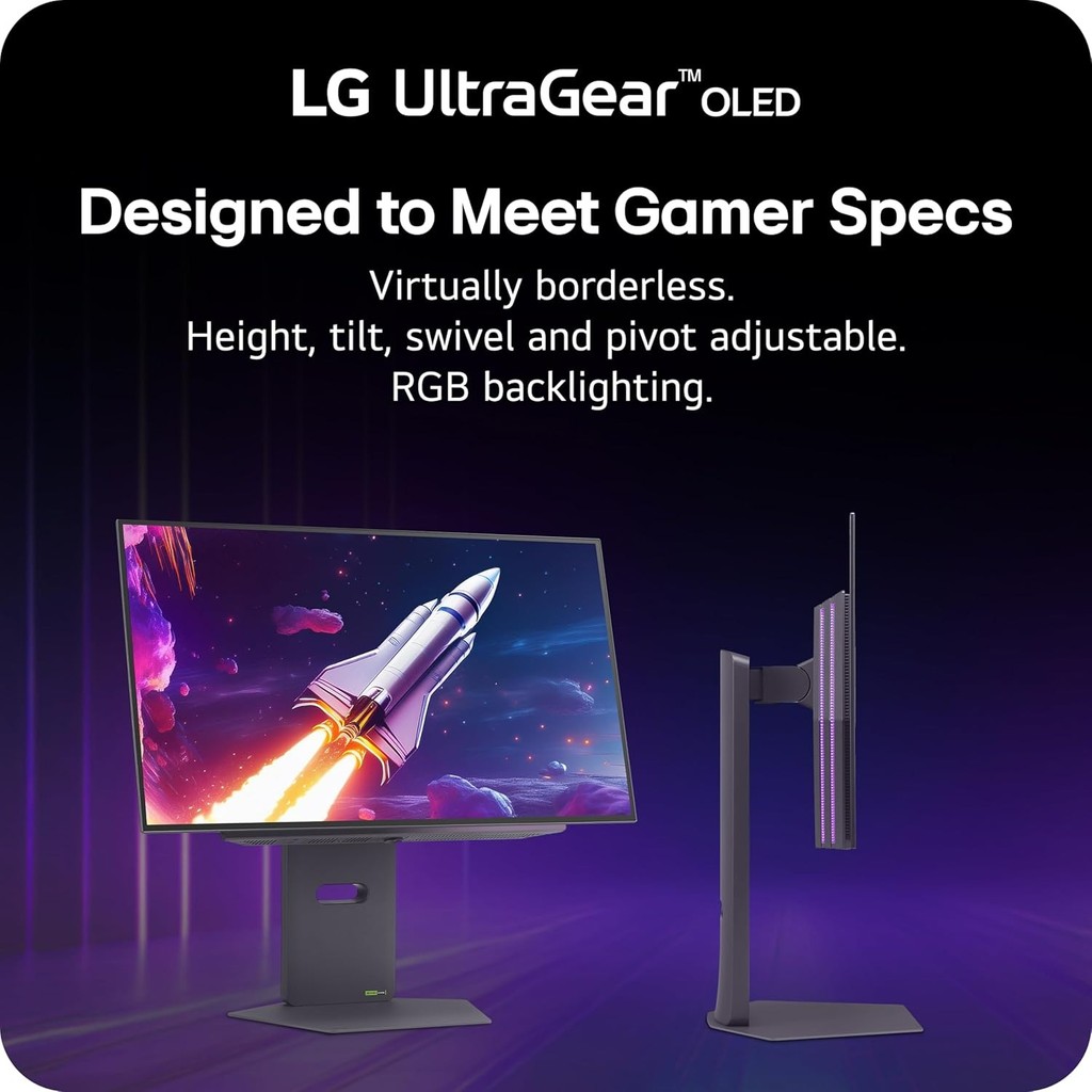 จอภาพ LG 27GX790A-B 27 นิ้ว UltraGear OLED QHD 1440P 480Hz 0.03ms รองรับ G-Sync® DisplayPort 2.1 จอภาพสำหรับเล่นเกม