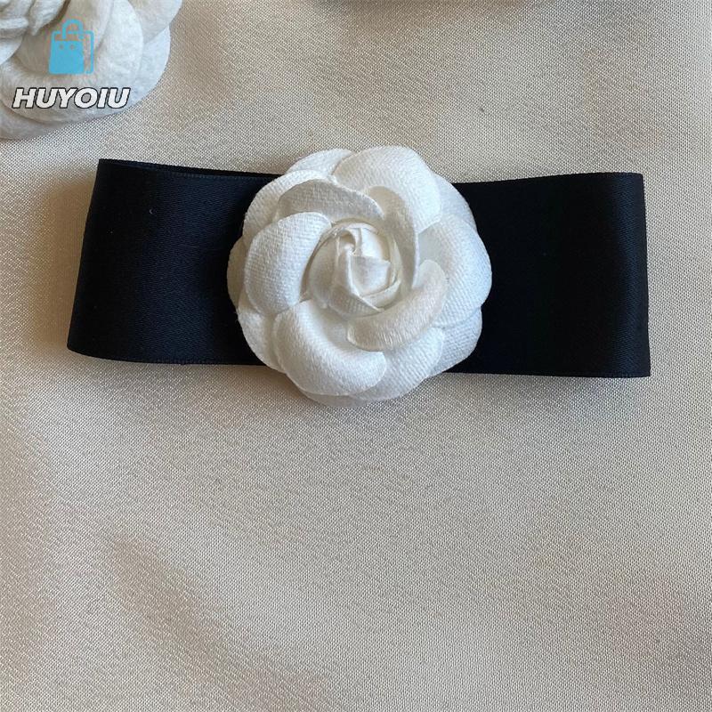 HUYOIU New vải hoa trà hoa Trâm nhung BOW TIE phụ nữ cao đẳng phong cách áo sơ mi cổ áo pins cổ điển Wedding party trâm cài cho phụ nữ