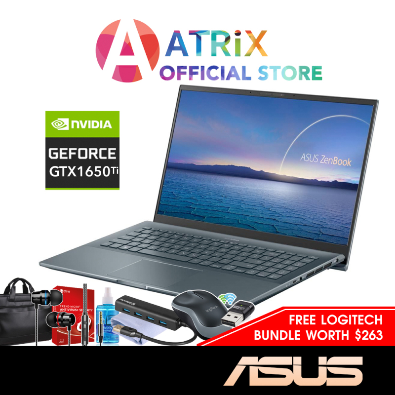 【Same Day Delivery】ASUS Zenbook UX535LI-BN198T〖Bundle MS Office〗15.6inch FHD 100%sRGB | Intel Core i7-10870H | GTX1650Ti | 16GB RAM | 1TB SSD | 2Y ASUS Warranty