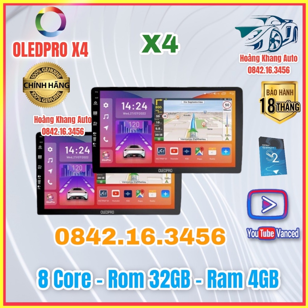 Màn hình oledpro x4 ram 4gb - rom 32gb - 8 core mẫu mới 2023 -
