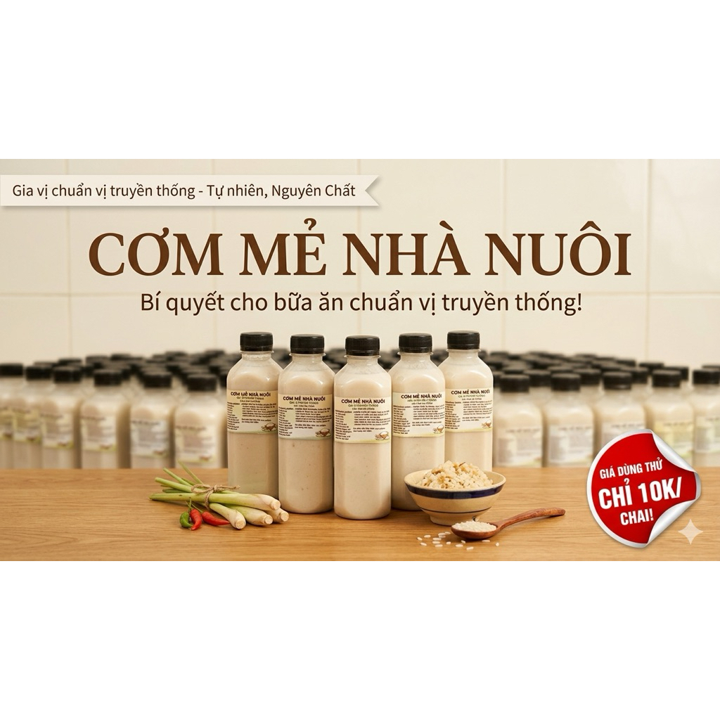 Cơm mẻ nhà nuôi lên men tự nhiên