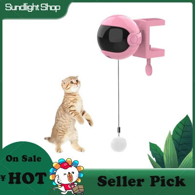Electric Cat Toy Funny Cat Ball Automatic Lifting Spring Rod Toy Ball Interactive Funny Pet Toy