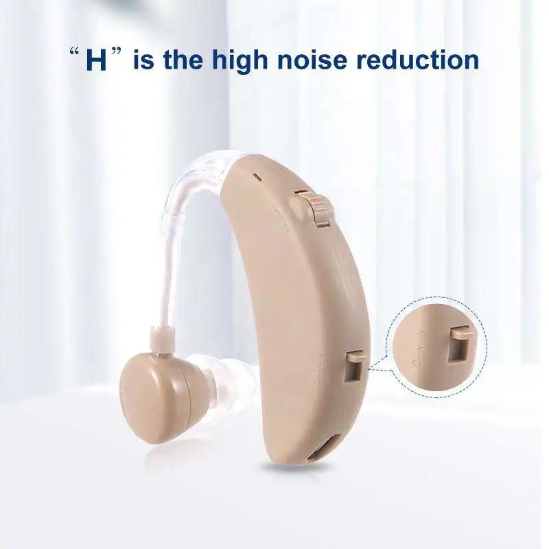 【Ethel store】 Mini Digital BTE Hearing Aid Ear for Deafness Invisible Medical Grade Hearing Aids for Elderly Moderate to Severe Hearing Loss