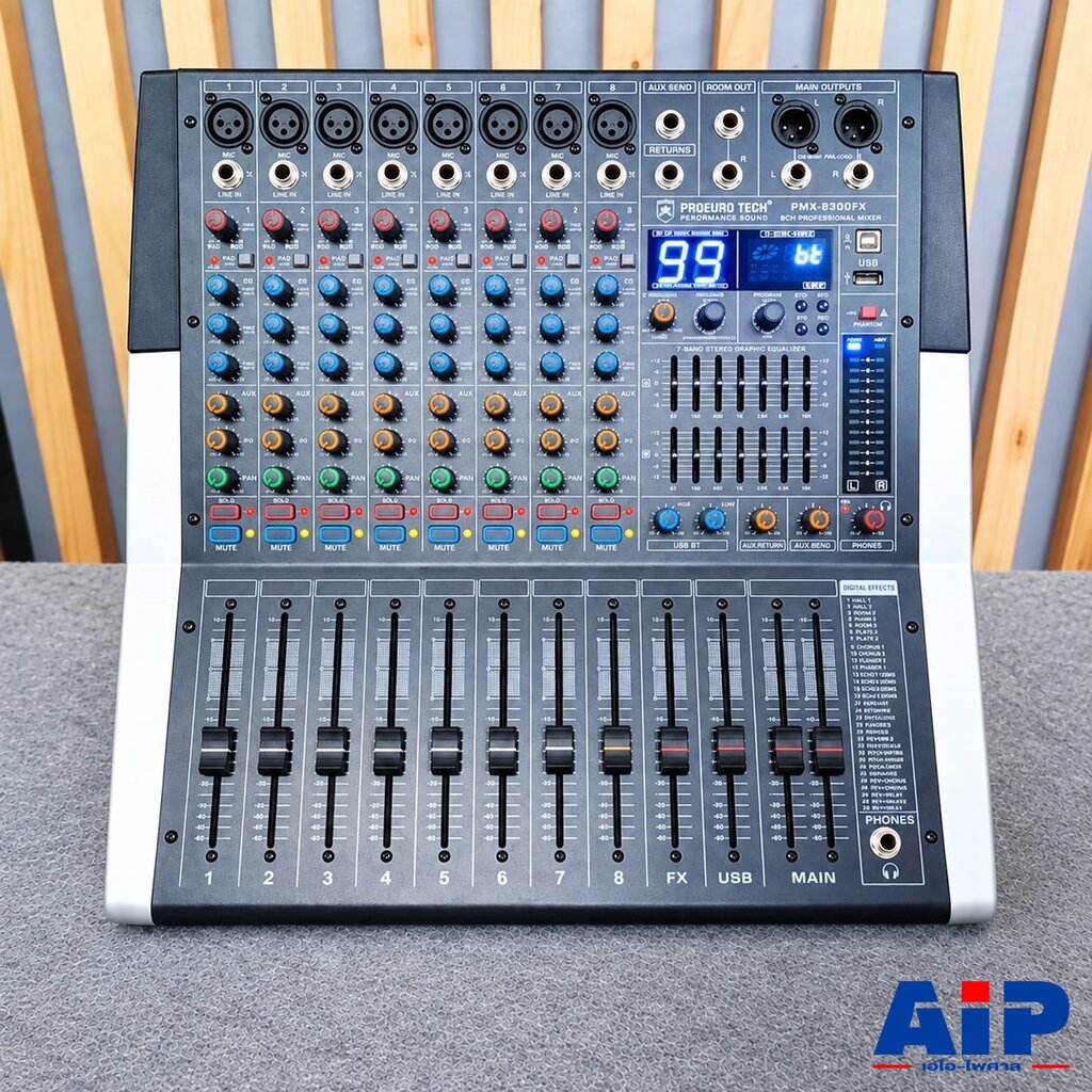 อุปกรณ์เครื่องเสียงและหูฟัง PROEUROTECH PMX-8300FX POWERMIXER+บูลทูส เพาเวอร์มิกเซอร์สเตอริโอ 8 ชาแนล 300 วัตต์ เอฟเฟคแท้ในตัว USB/MP3 PMX8300FX PMX 8300FX เอไอ-ไพศาล ราคา 10,300 บาท*ส่งฟรี