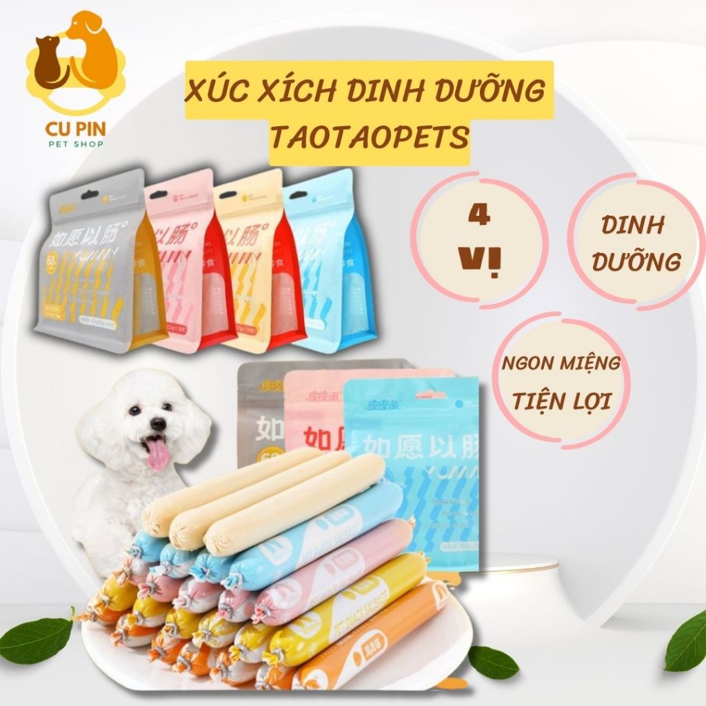 Xúc xích cho Chó Mèo - cung cấp dinh dưỡng cho thú cưng 15gram - Xúc xích cho chó mèo taotaopets