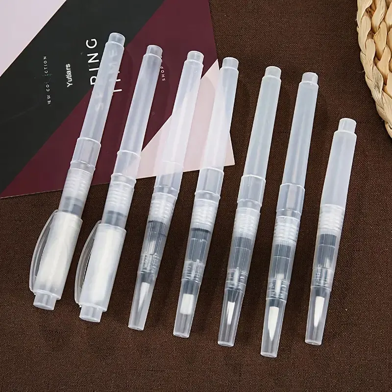 （UH)7/14pcs Watercolor Brush Pens Refillable Watercolor Brush Pens Water Paint Brushes For Watercolor Painting