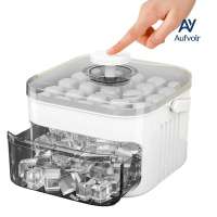 50-Cube Ice Maker with Easy Press Cap Double Layer Storage for Home Refrigeration