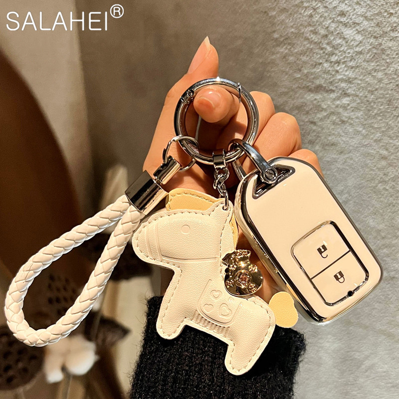 【Special Promotion】 TPU Car Key Case Cover Holder Protector For Honda CRV CR-V Civic Fit Accord HR-V HRV City Odyssey XR-V Cute Keychain Accessories