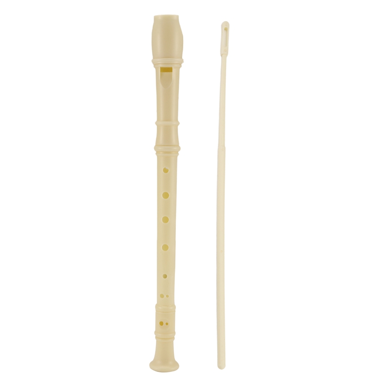 [WSU Store] ExclusiveStudents creamy-white Plastic 8 Holes Flute Recorder w Cleaning Stick
