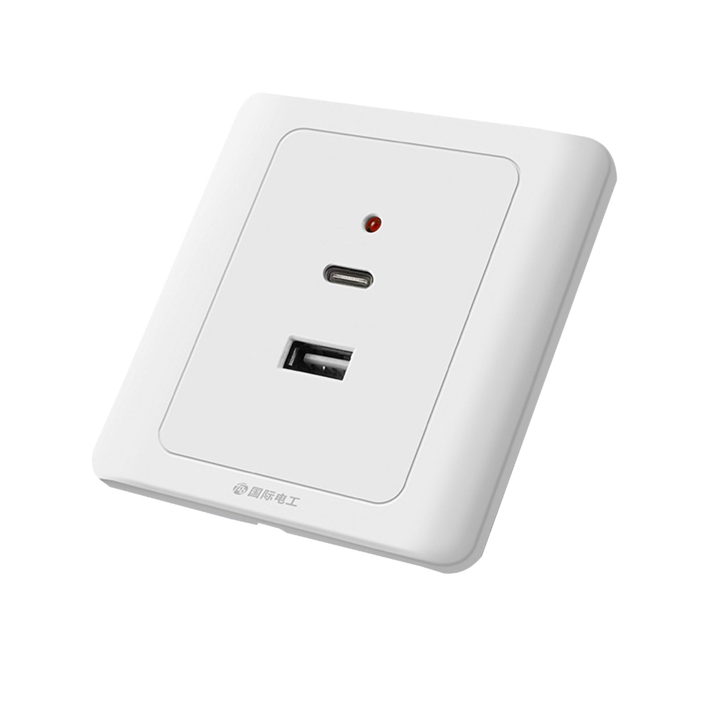 Nâng cấp ổ cắm trên tường USB 2/4 ổ cắm tường Ổ cắm ổ cắm USB Chống giả mạo