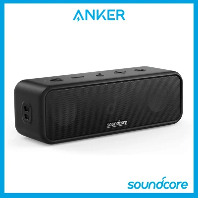 Anker Soundcore 3 Bluetooth Speaker with Stereo Sound, Pure Titanium Diaphragm Drivers, PartyCast Technology, BassUp, 24H Playtime, IPX7 Waterproof, App for Custom EQ, Home, Outdoors, Beach, Park
