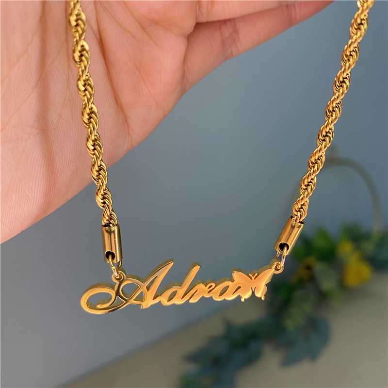 Cheap personalized sale necklace name