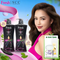 Combo 2 Dầu Gội Fresh Thiên Nhiên Suôn Mượt Óng Ả Chiết Xuất Bồ Kết 650g Chính Hãng