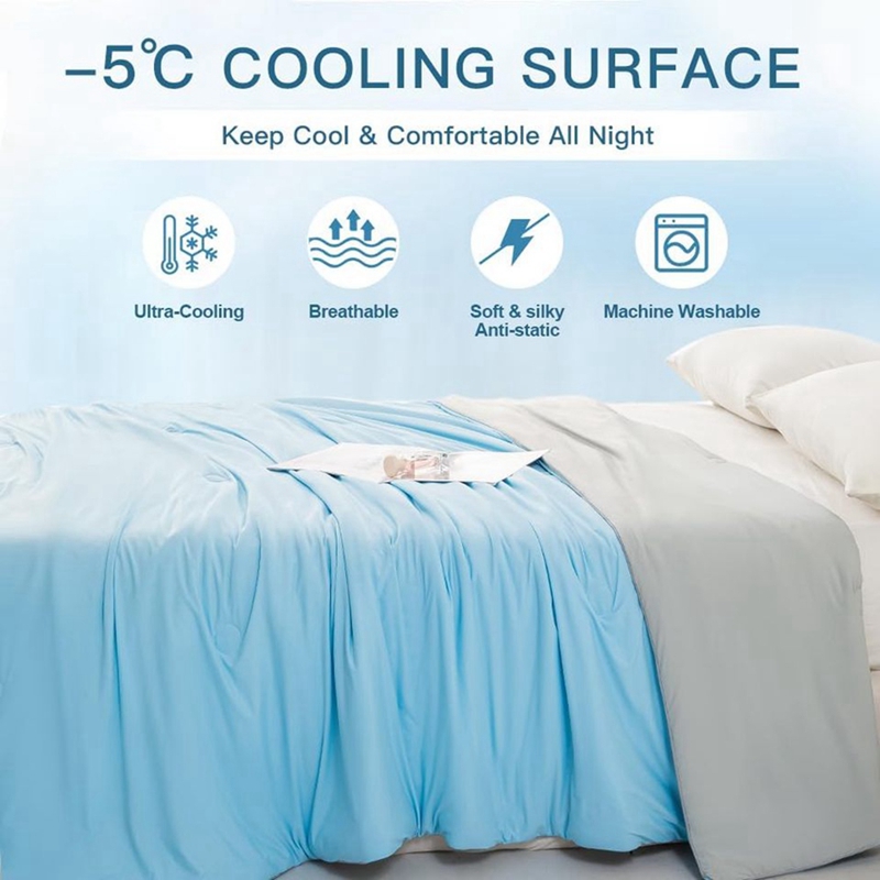 [Waanon]Summer Air Conditioning Breathable Ice Silk Quilt Bedspread on the Bed Comforter High Luxury Bedding