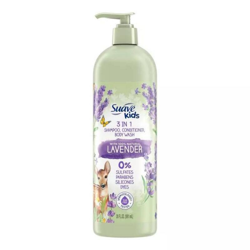 Suave Kids 3in1 with 100% natural ขนาด 531ml.แชมพูสำหรับเด็ก