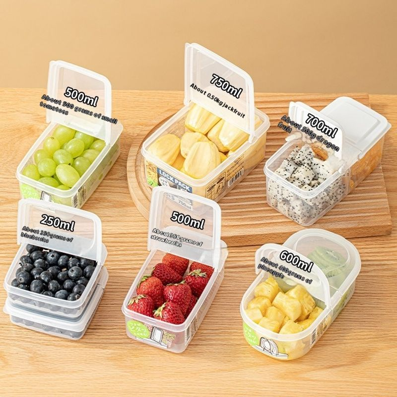 Nhiều ngăn trái cây hộp bento sinh viên cầm tay Flip-Nắp hộp đựng thức ăn kín hộp cơm