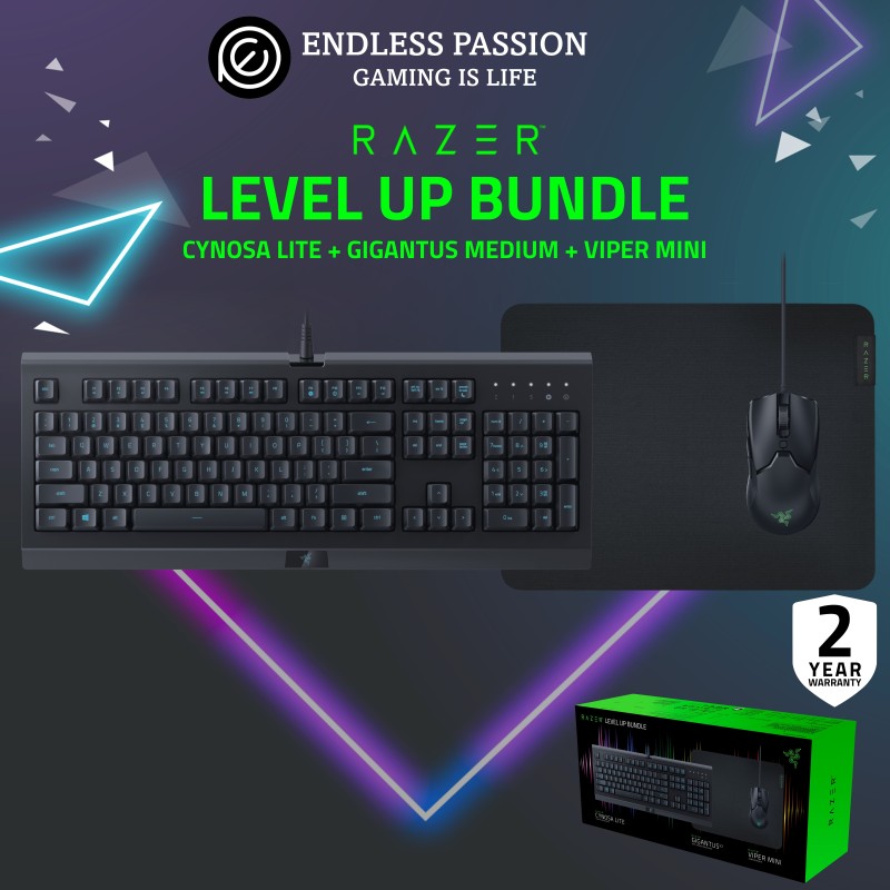 Razer Level Up Bundle – Cynosa Lite + Viper Mini + Gigantus V2 Medium + Gift Box Singapore