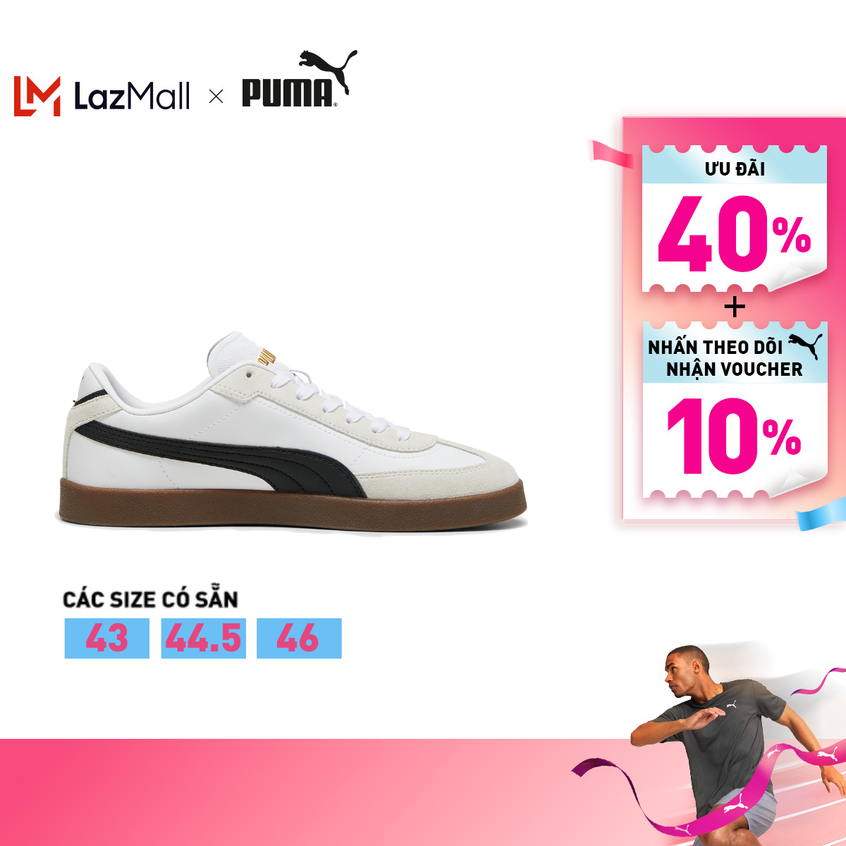 Giày Thời Trang PUMA Unisex Club II Era Màu Trắng