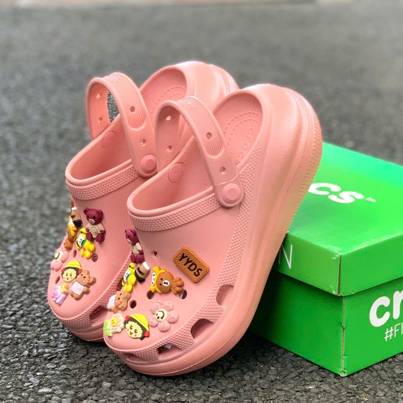Sục Cross Band Mega Crush Clog, đế cao 7cm tôn dáng nữ Hàng cao cấp Loại 1 hotrend knb nhiều màu-kèm 12 Jitbitz - Kimngan - 4