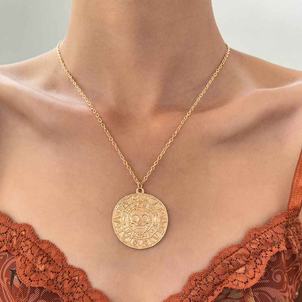 Gold coin necklaces hot sale for sale