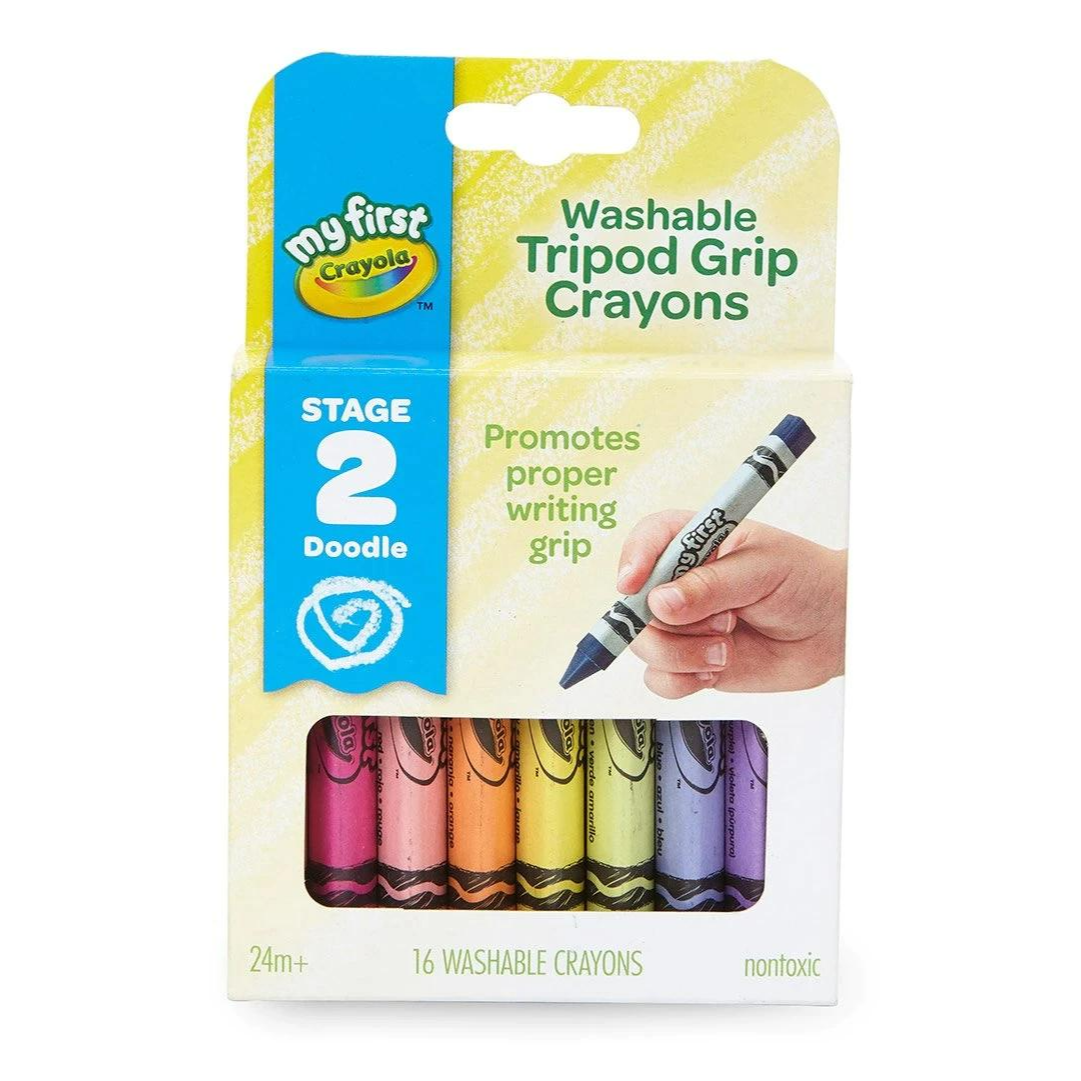 Crayola My First Washable Tripod Grip Crayons for Kids Party 16 Count