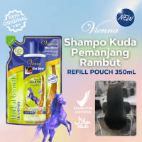 【NEW】VIENNA Blue Horse Herbal Growth Refill Pouch 350mL - Shampoo kuda pemanjang rambut dalam 14 hari