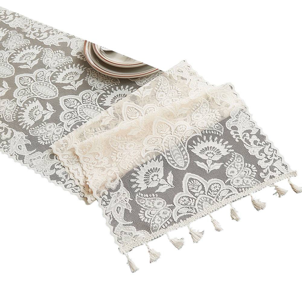 Hozzby Trang trí nội thất sang trọng Lớp phủ bàn phong cách Boho Khăn trải bàn hoa trang trí linh hoạt 【Hàng có sẵn】