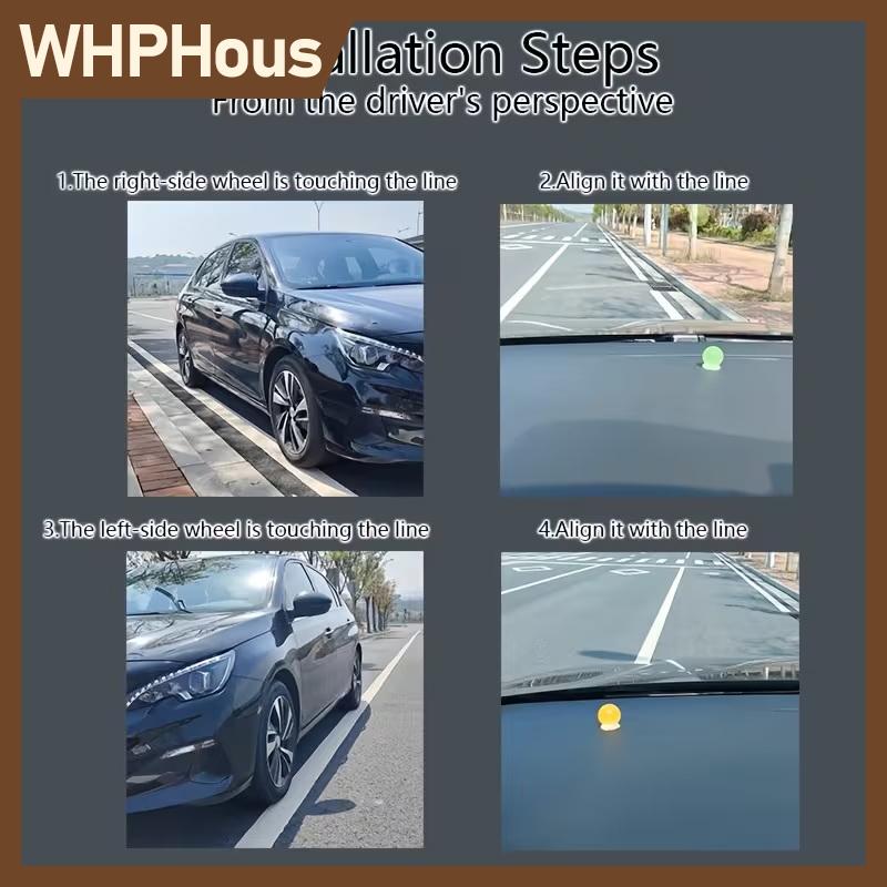 WHPHous 2 miếng đánh dấu hướng dẫn hỗ trợ đỗ xe ô tô & miếng dán căn chỉnh bánh xe, đường Đỗ xe tầm nhìn thấp, hỗ trợ lái xe cho người mới bắt đầu Giá 35,938 Đồng*Miễn phí vận chuyển