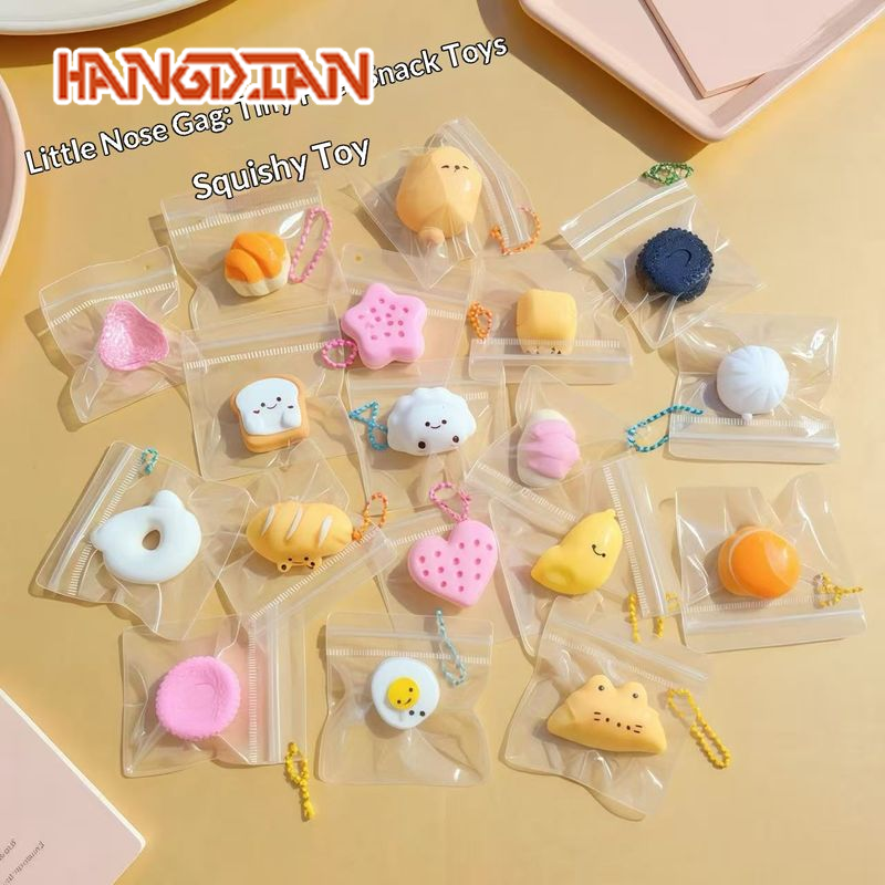 HANGDIAN Cute Food Simulation Squishy Toy Mini Burger Bread Stress Relief Fidget Playset for Kids and Adults ราคา 19 บาท*ส่งฟรี