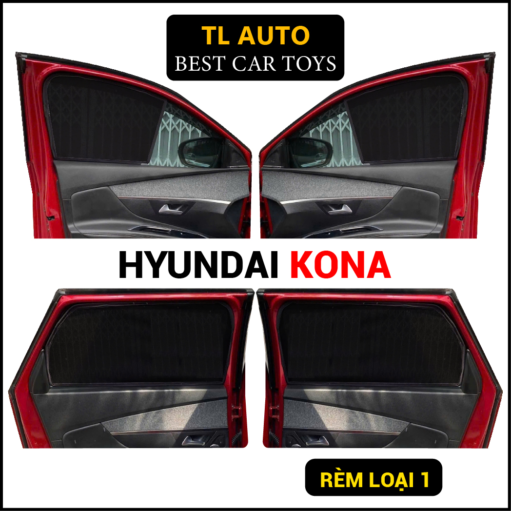 Rèm che nắng nam châm xe Hyundai Kona TL Auto, Che nắng chống tia UV, Bộ 4 tấm chất lượng loại 1, Bảo hành 2 năm Giá 238,000 Đồng*Miễn phí vận chuyển