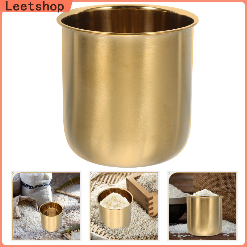 Leetshop Cốc đong gạo Giá đỡ đo lường bằng thép không gỉ có cân Cốc đo lường nồi cơm điện