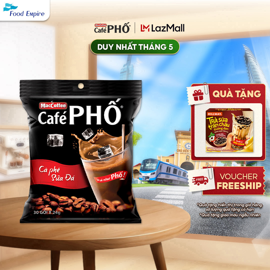 Túi Cà phê Phố Sữa Đá - Maccoffee (túi 30 gói x 24g)