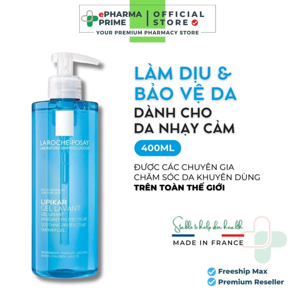 Gel Tắm La Roche Posay Lipikar Soothing Protecting Shower Gel Cho Da Nhạy Cảm