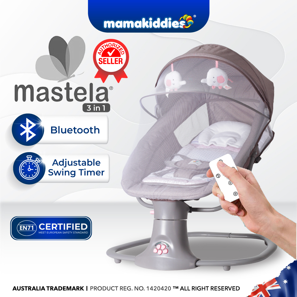 Mamakiddies Mastela 3IN1 Baby Swing Newborn to 3 Years Auto Swing Leaf Bouncer Electric Baby Rocker Buaian Bayi Elektrik